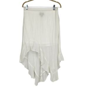 B-Wear White Asymmetrical Hanky Hem Skirt
